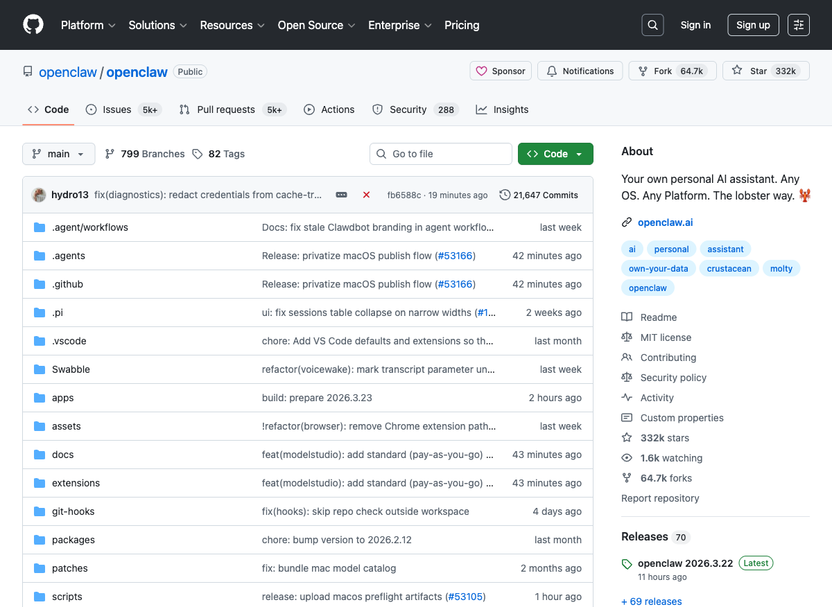 OpenClaw GitHub — 332K stars